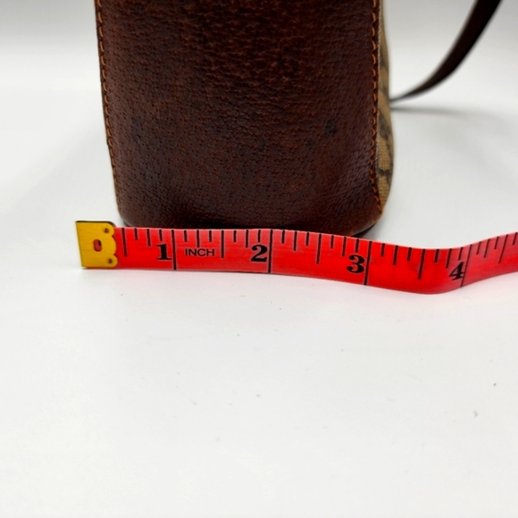 Gucci Vintage Mini Bucket Drawstring Crossbody GG Canvas Leather Web + Dust Bag - Picture 11 of 16